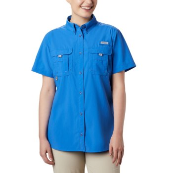 Columbia PFG Bahama Short Sleeve, Camisa Azules Para Mujer | 583427-QJW